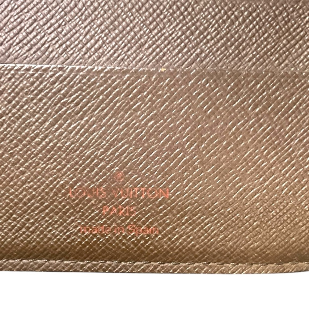 👜 Louis Vuitton Damier Ebene Wallet – Authentic Vintage Bifold w/‎ Coin Pocket - Picture 8 of 11